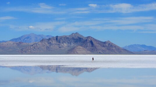 Mountain reflection salt
