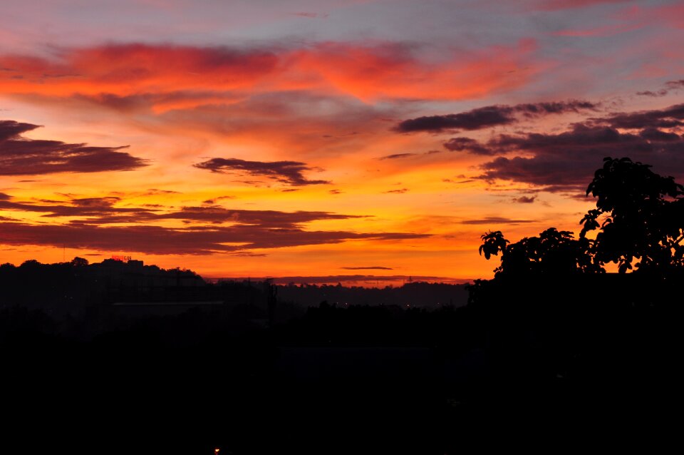 Sunset sky orange nature landscape
