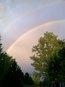 Rainbow sky landscape summer