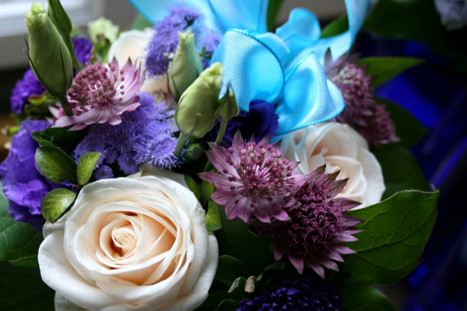 Flower bouquet bouquet purple