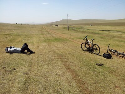 Bicyclist mongolia