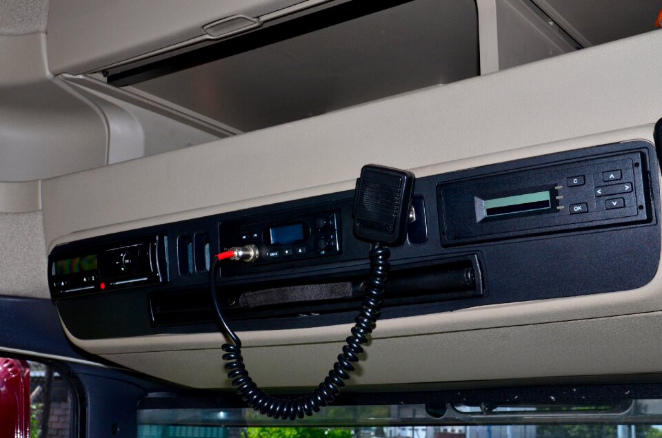 Cb radio tachograph truck driver