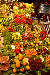 Colorful exotic fruits barcelona