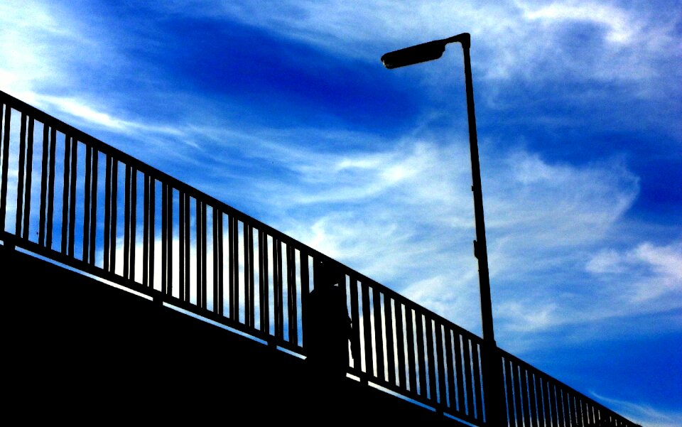 Symmetry dark street lamp