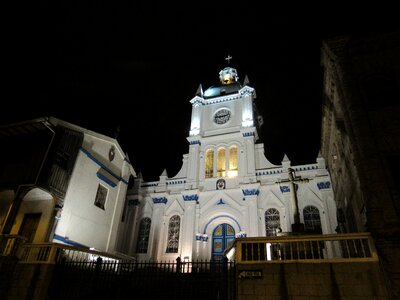 Ecuador night street lights photo