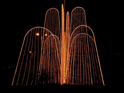 Lights night light fountain photo