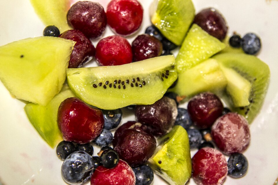 Frozen sweet fruit salad