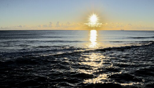 Sunset horizon rays of sunshine