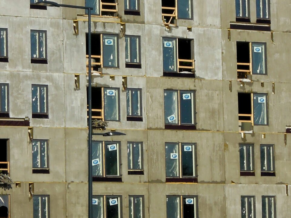 Facade building construction site