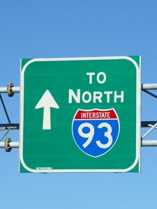 Usa traffic sign travel