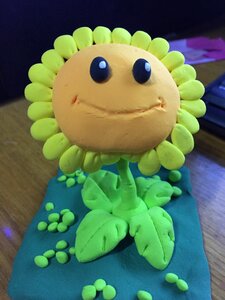 Sunflower clay sculpture toys