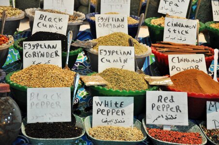 Stalls grocery merchants photo