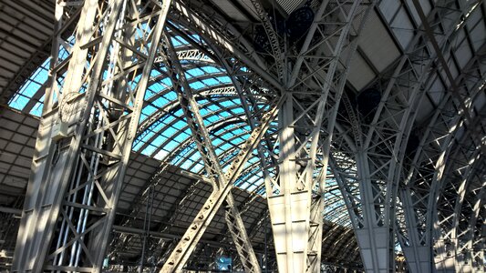 Railway station steel construction