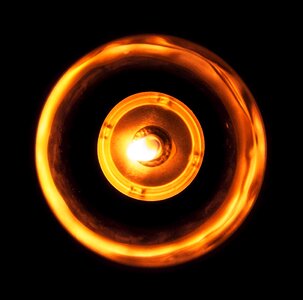 Contrast orange circle