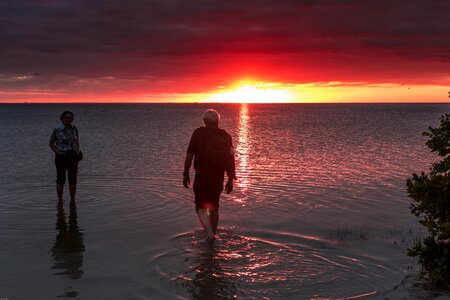 Beach abendstimmung by the sea photo