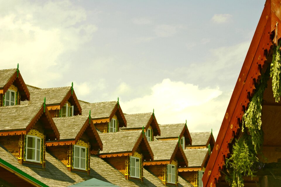 The roof of the old rural architecture photo