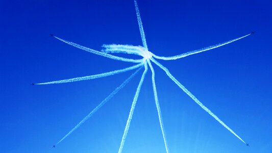 Plane contrails cloud photo