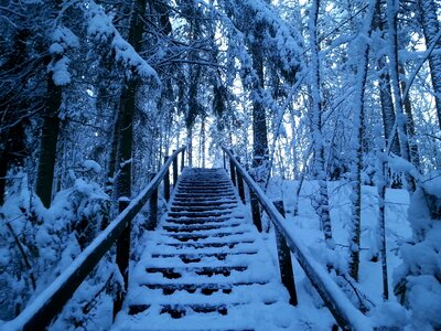 Stairs silence blue path