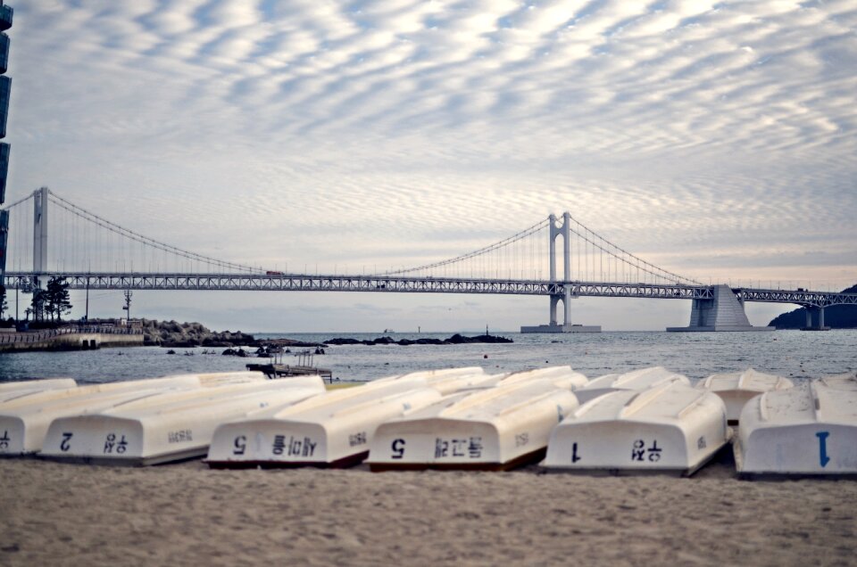 Boats beach landscape