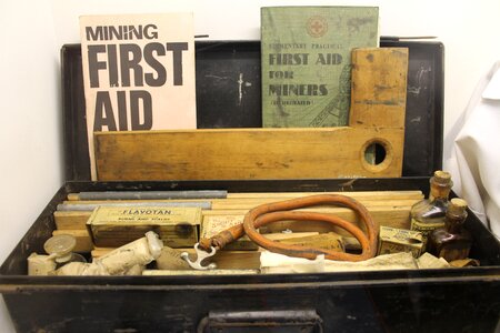 First aid antique brown medical