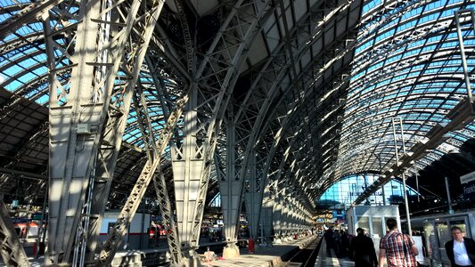 Railway station steel construction