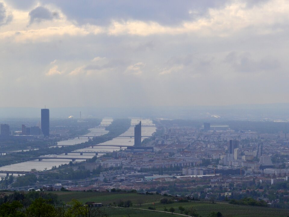 Danube cityscape austria