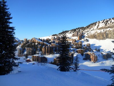 Resort village snow