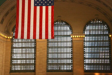 Train station usa patriotic