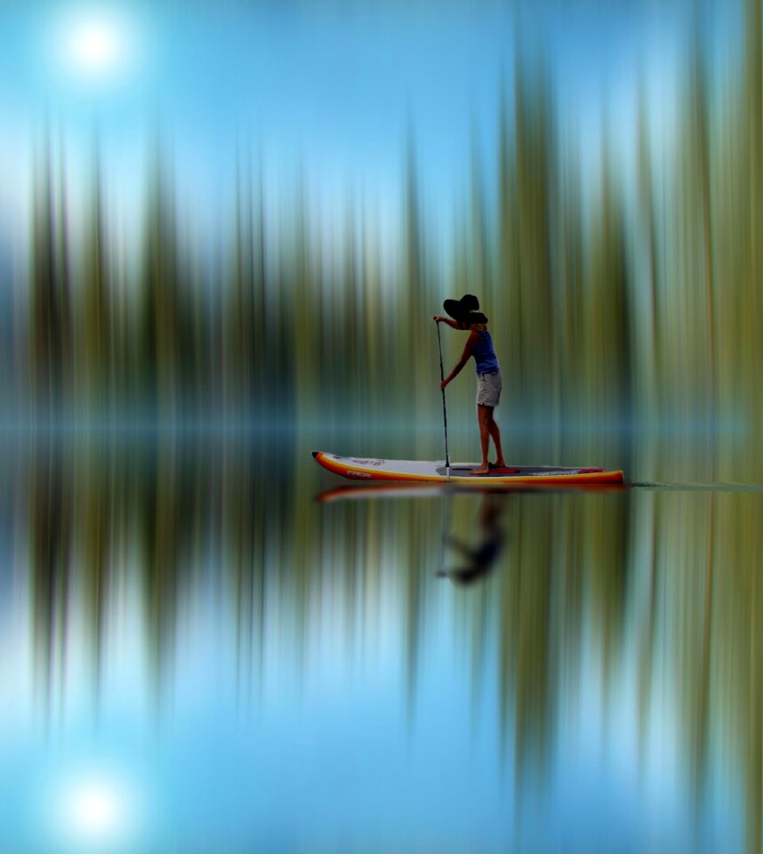 Paddle boat trees
