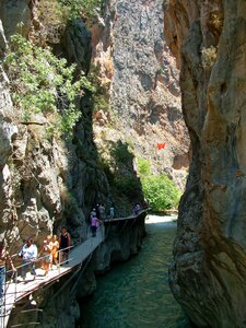 River cliffs pathway photo