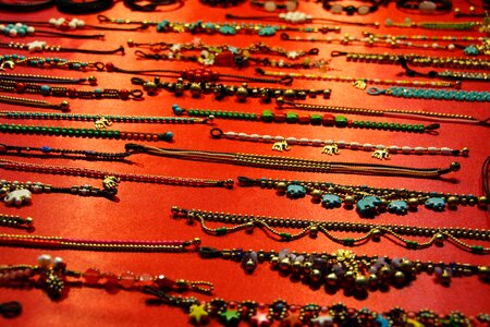 Beads anklet shiny