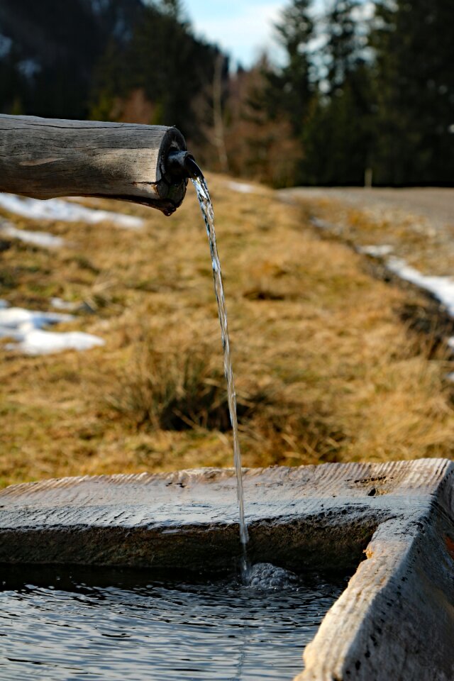 Mountain water trough water trough