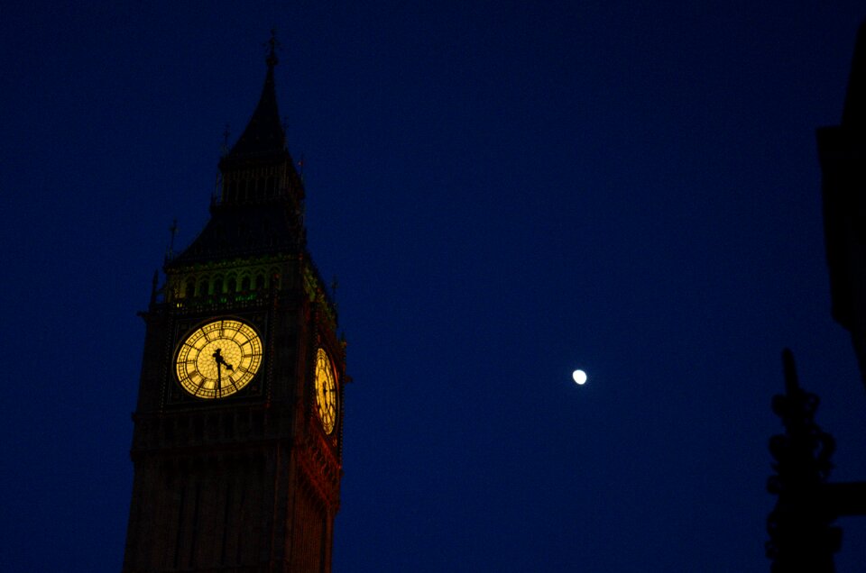 Tower night moon