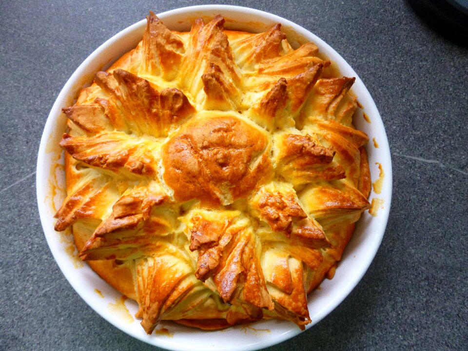 Bread on plate sunflower