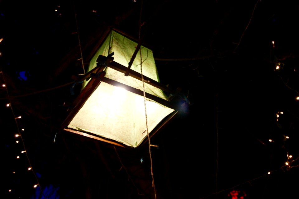 Light beam lighting night