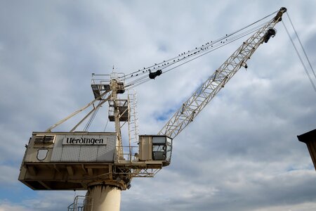 Uerdingen harbour crane industry photo