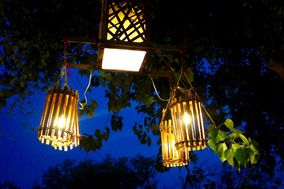 Light beam lighting night