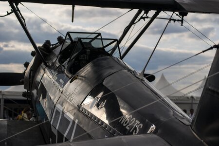 Old gray plane gray airplane photo