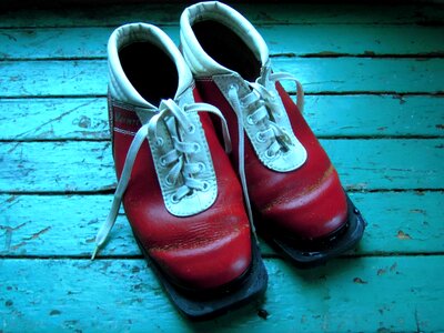 Red blue footwear