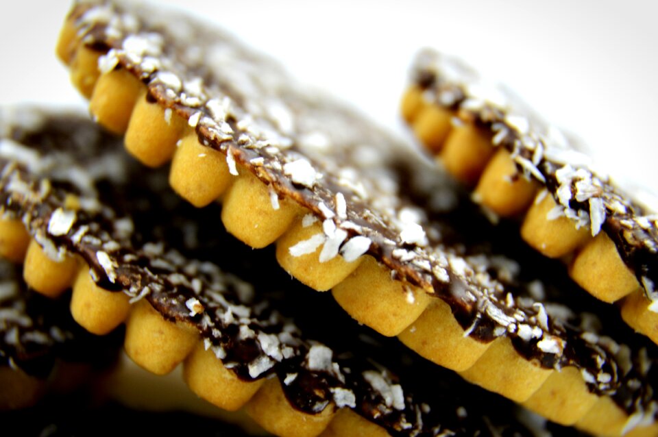 Eating sweet dish cookie