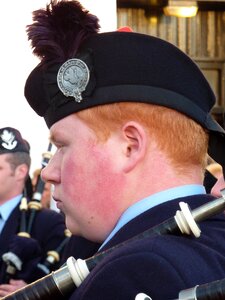 Red hair human thick head