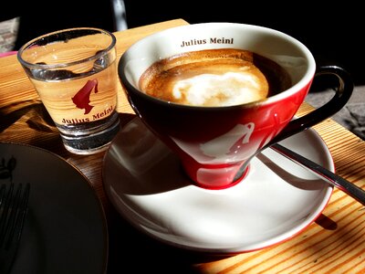 Cappuccino coffee cup cafe photo