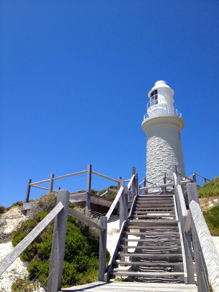 Beach wooden stairs summer