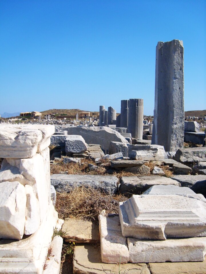 Ancient city delos greece