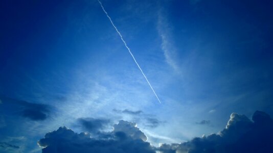 Blue sky aircraft spectacular photo