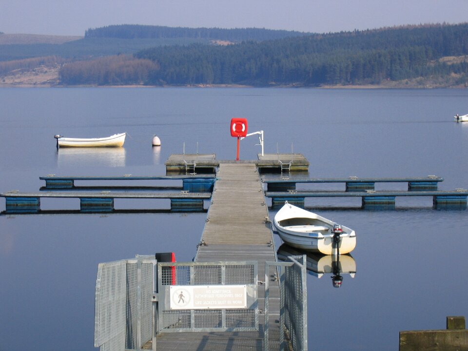 Rowing boat pier tranquil