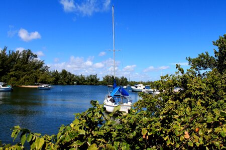 Waterway island boat