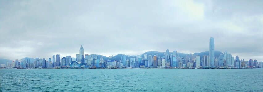 Hong kong panorama victoria harbour photo