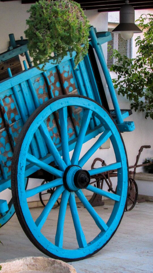 Wheel blue traditional