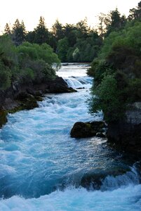 Rapids huka river blue waterfall photo